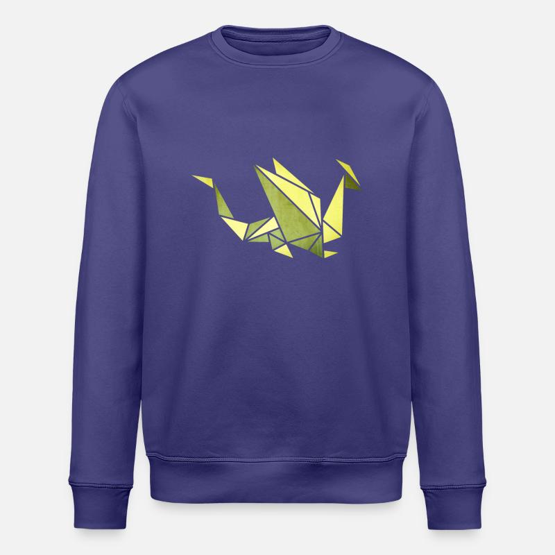 Origami: Drache (Pergament-Optik) - Stanley/Stella Unisex Bio-Sweatshirt ROLLER - Dämmerung