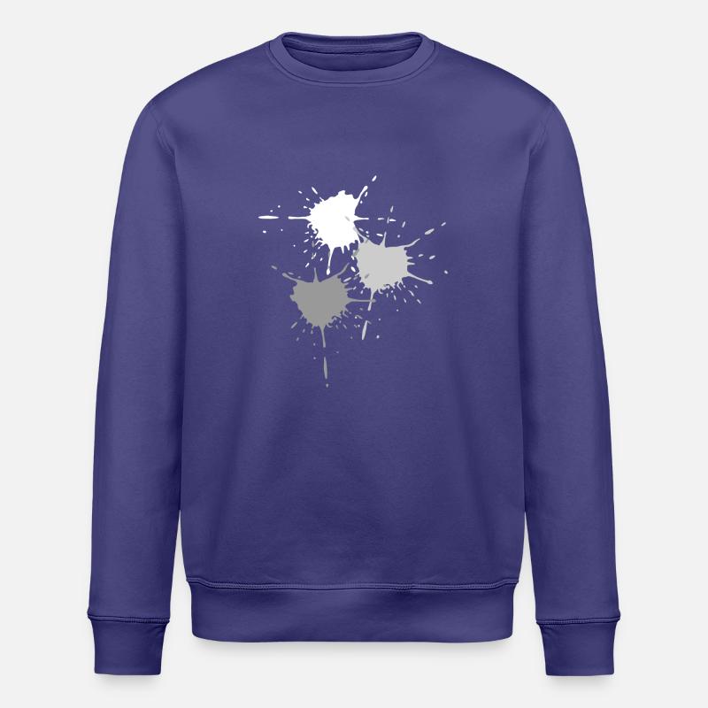 Kunst - Explodierende Farbkleckse in grau - Stanley/Stella Unisex Bio-Sweatshirt ROLLER - Dämmerung