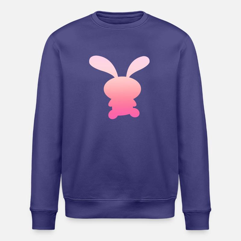 Großer Pinker Hase Design/Logo - Stanley/Stella Unisex Bio-Sweatshirt ROLLER - Dämmerung