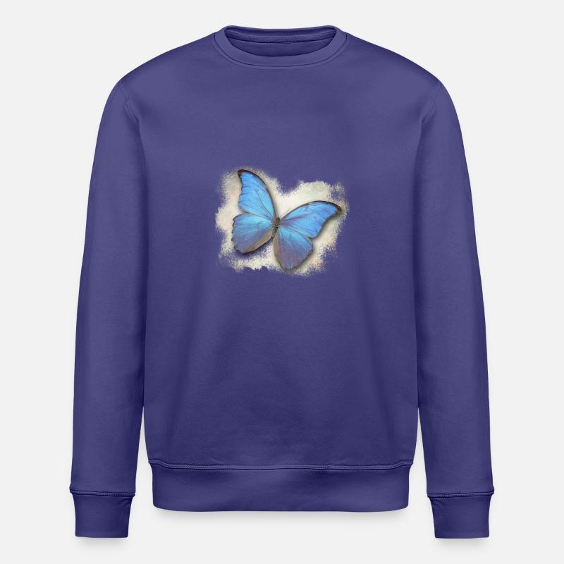 Schmetterling - Butterfly - Stanley/Stella Unisex Bio-Sweatshirt ROLLER - Dämmerung