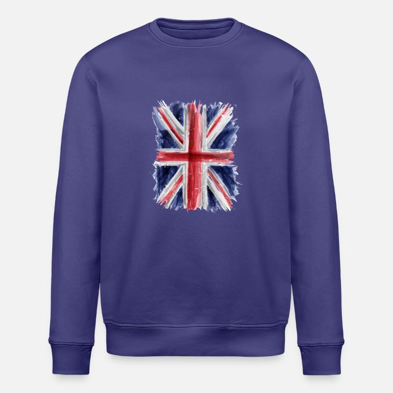 Britisk flag - Stanley/Stella økologisk unisex-sweatshirt ROLLER - skumring