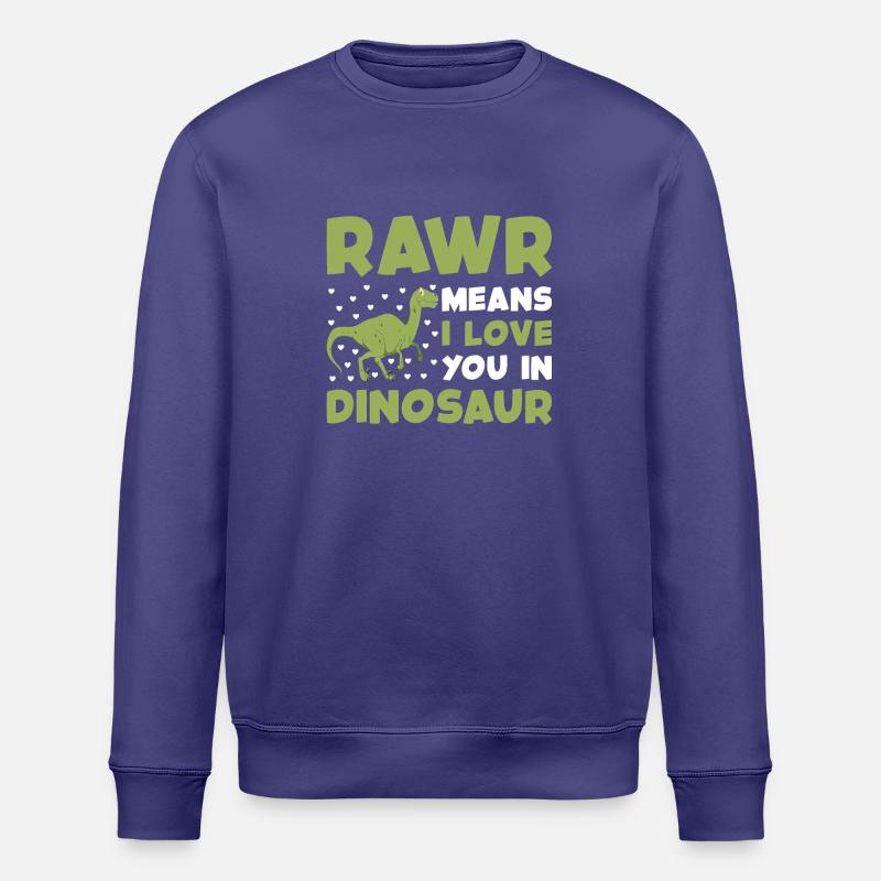 Rawr dino - Stanley/Stella Unisex Bio-Sweatshirt ROLLER - Dämmerung