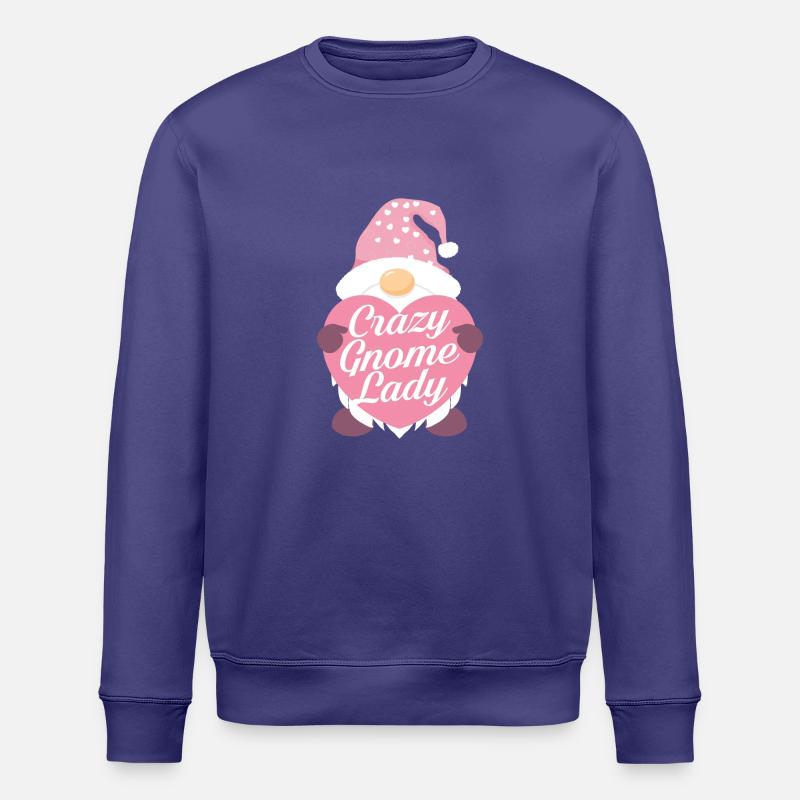 Crazy Gnome lady - Stanley/Stella ROLLER Unisex Organic Sweatshirt - dusk