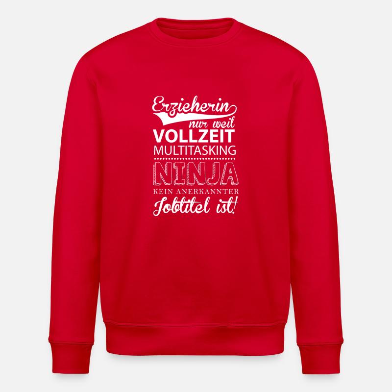 Ninja Erzieherin - Stanley/Stella Unisex Bio-Sweatshirt ROLLER - Rot