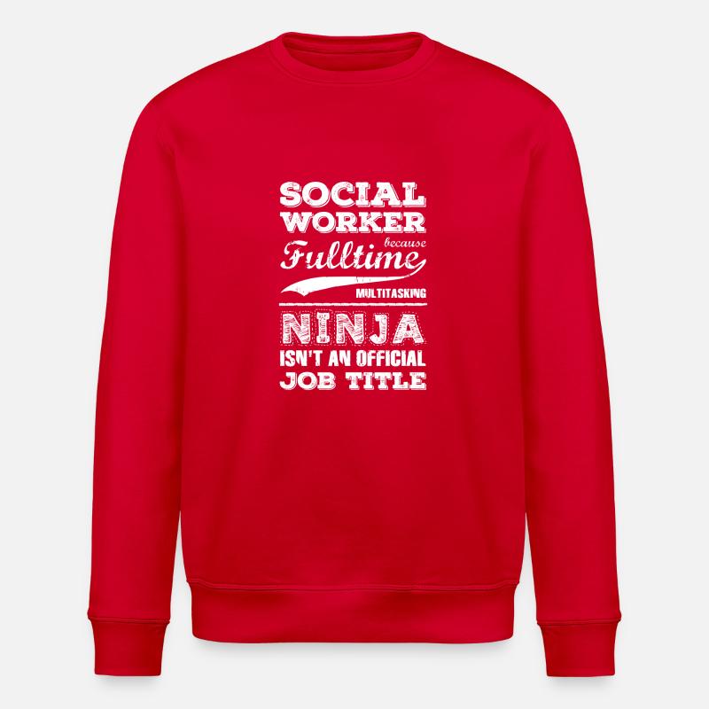 Social Worker - Stanley/Stella Unisex Bio-Sweatshirt ROLLER - Rot