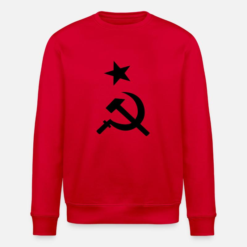 hammer_sichel_stern - Stanley/Stella Unisex Bio-Sweatshirt ROLLER - Rot