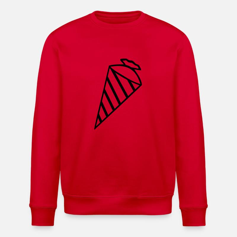 Sugar cone - school cone - Stanley/Stella ROLLER Unisex Organic Sweatshirt - red
