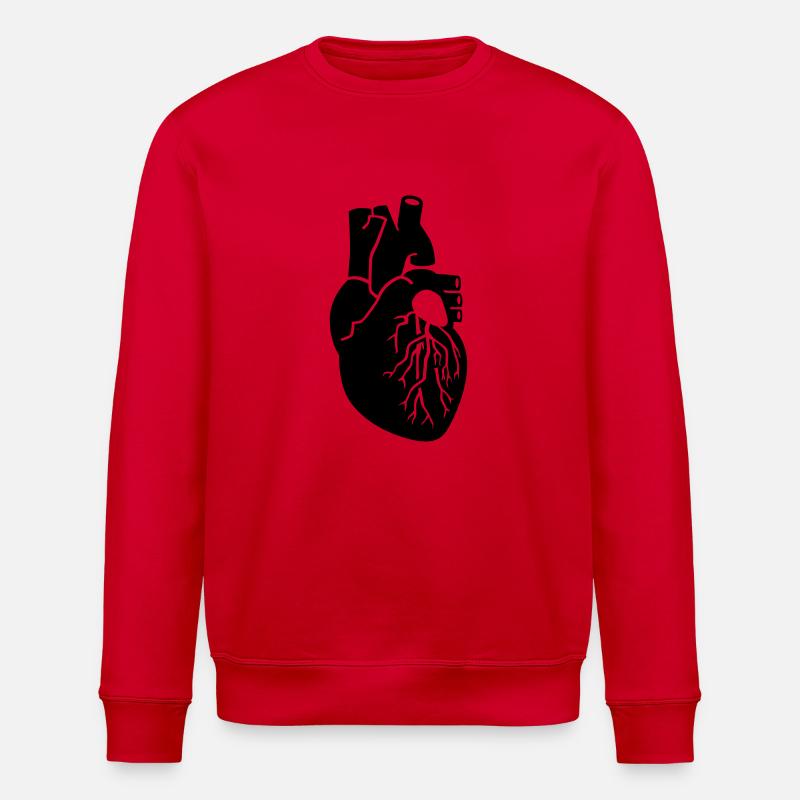 Herz - Stanley/Stella Unisex Bio-Sweatshirt ROLLER - Rot
