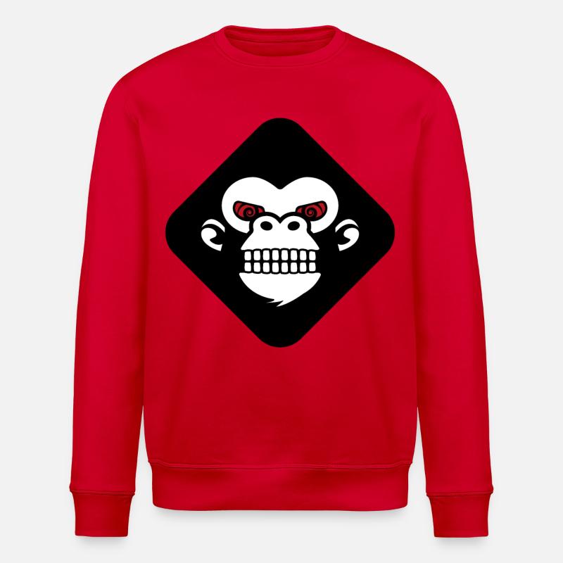 Gorilla-Zahn-Logo - Stanley/Stella Unisex Bio-Sweatshirt ROLLER - Rot