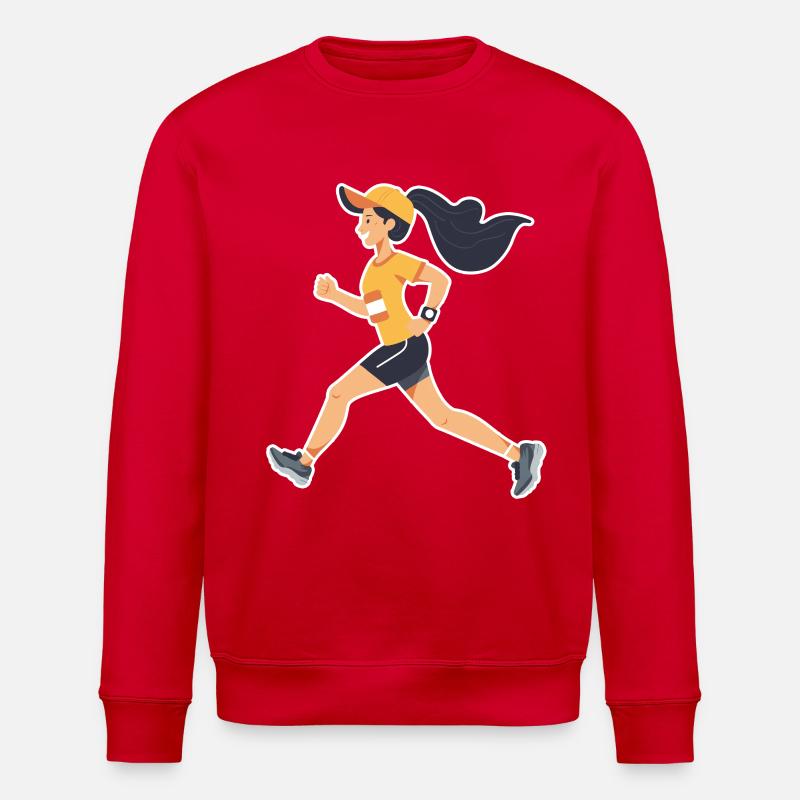 Bande dessinée de coureur - Sweat bio ROLLER Stanley/Stella Unisexe - rouge