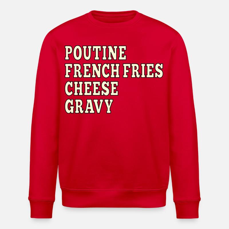 Poutine de restauration rapide canadienne - Sweat bio ROLLER Stanley/Stella Unisexe - rouge