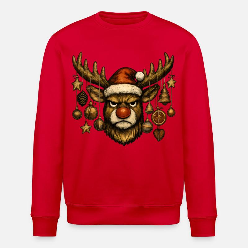 Hirsch Rudolph Joyeux Noël - Sweat bio ROLLER Stanley/Stella Unisexe - rouge