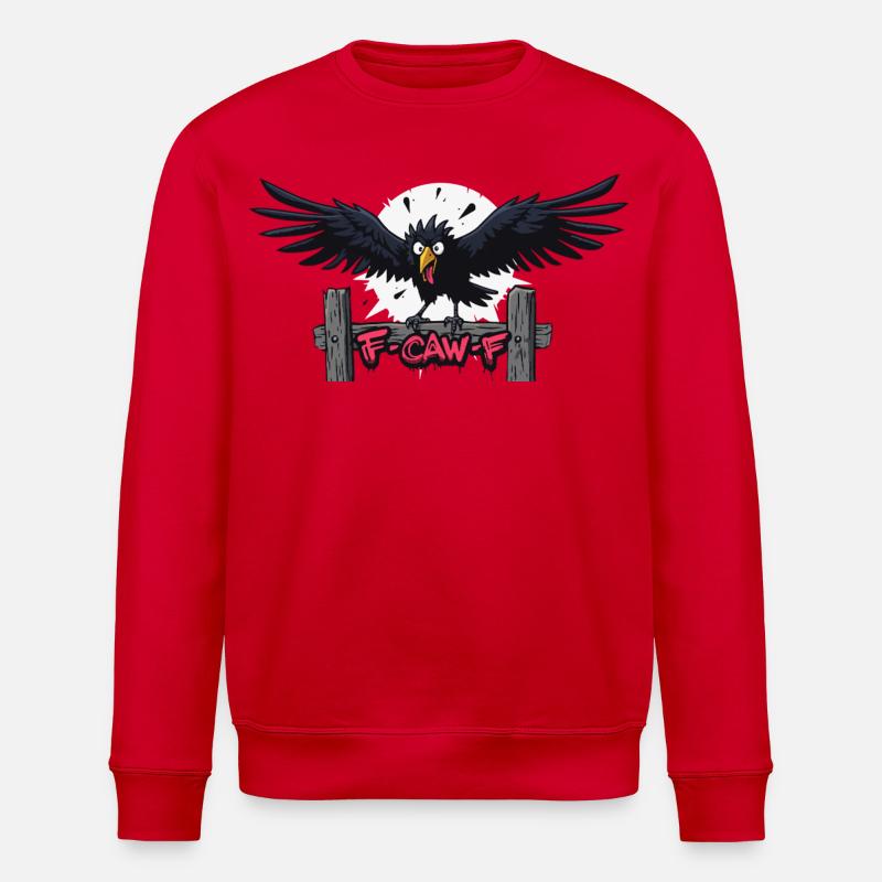 F-Caw-F Graffiti Rabenauftritt - Stanley/Stella Unisex Bio-Sweatshirt ROLLER - Rot