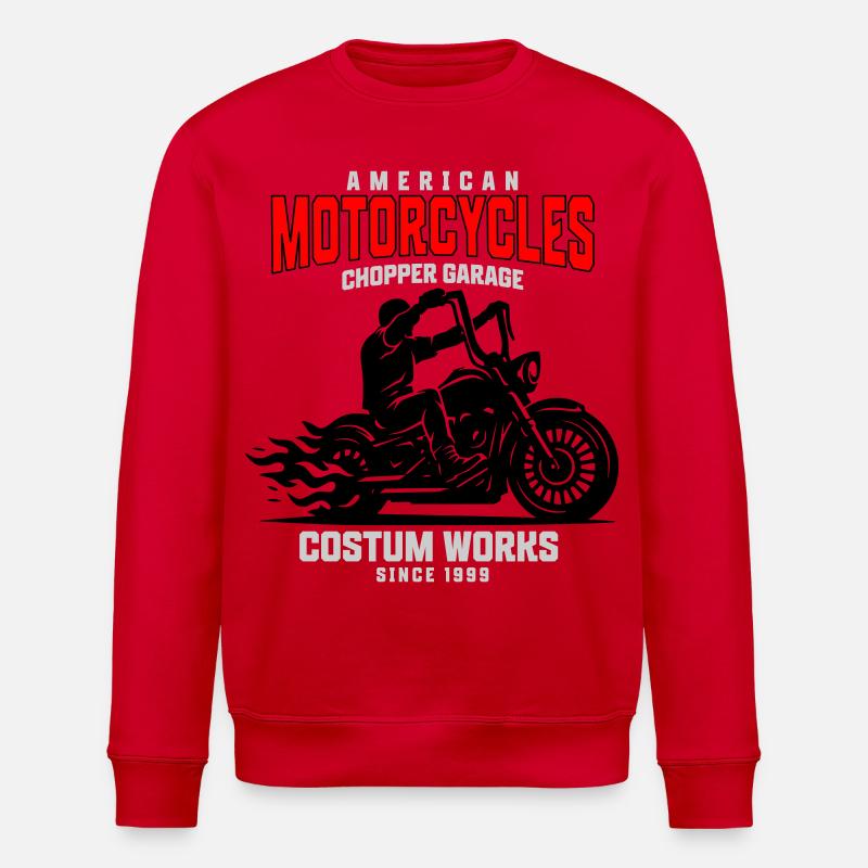 Garage Chopper d’American Motorcycles - Sweat bio ROLLER Stanley/Stella Unisexe - rouge