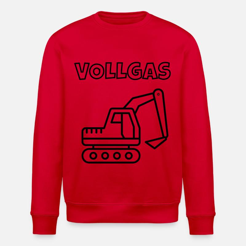 Vollgas Roter Bagger - Stanley/Stella Unisex Bio-Sweatshirt ROLLER - Rot