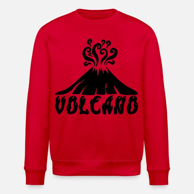 Schwarzer Vulkan - Stanley/Stella Unisex Bio-Sweatshirt ROLLER - Rot