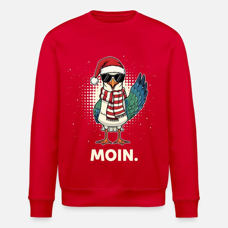 Mouette Père Noël - Sweat bio ROLLER Stanley/Stella Unisexe - rouge