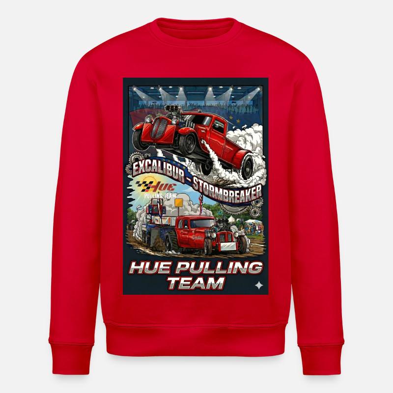 Tshirt_Hue_Pulling_Team - Stanley/Stella ROLLER Unisex Organic Sweatshirt - red