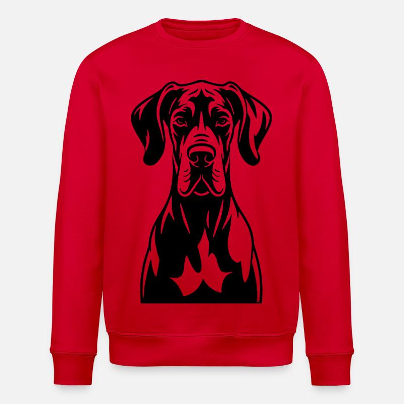 Dogge Frontal - Stanley/Stella Unisex Bio-Sweatshirt ROLLER - Rot