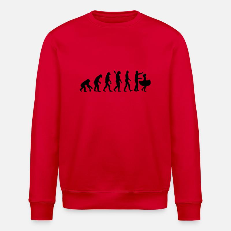 Square dance - Stanley/Stella ROLLER Unisex Organic Sweatshirt - red
