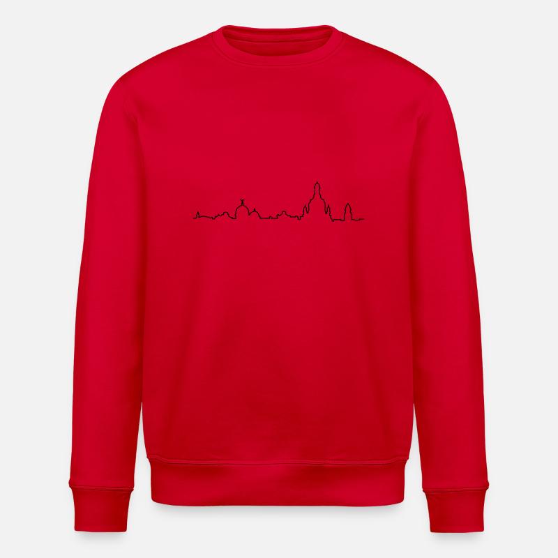 Dresden Skyline - Stanley/Stella Unisex Bio-Sweatshirt ROLLER - Rot