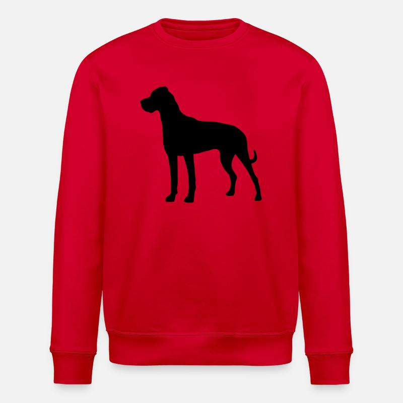 Mastiff, Great Dane - Stanley/Stella ROLLER Unisex Organic Sweatshirt - red