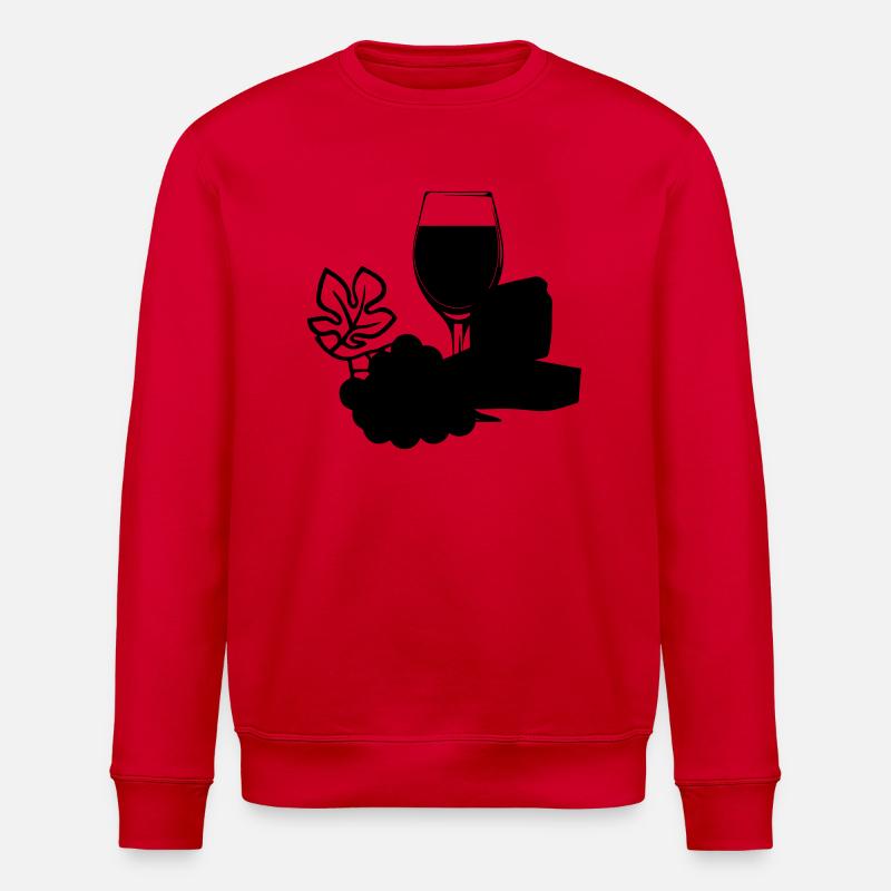 Wine grapes - Stanley/Stella ROLLER Unisex Organic Sweatshirt - red