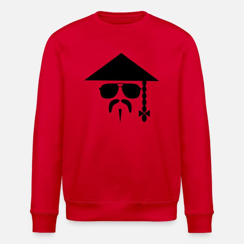Chinese with Mustache - Sweat bio ROLLER Stanley/Stella Unisexe - rouge