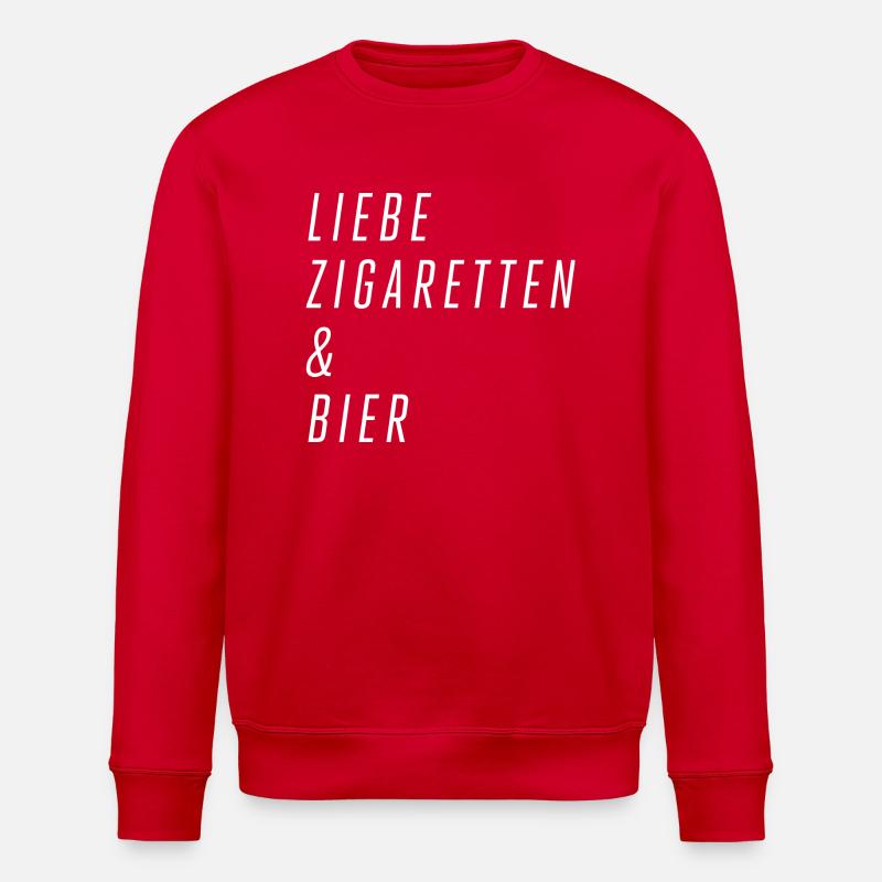 Liebe Zigaretten & Bier - Stanley/Stella Unisex Bio-Sweatshirt ROLLER - Rot