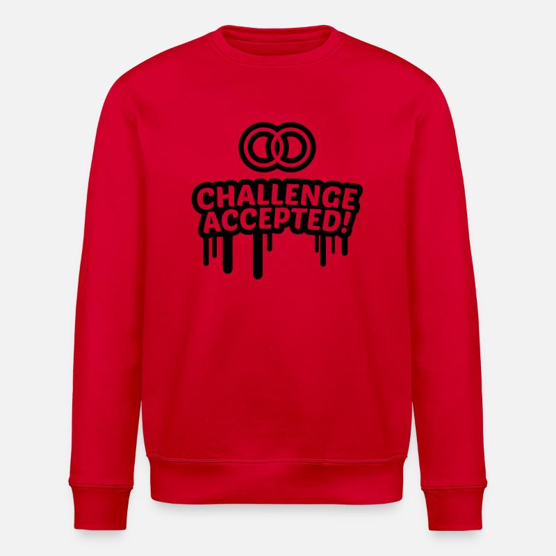 Wedding challenge accepted 1 c - Stanley/Stella ROLLER Unisex Organic Sweatshirt - red