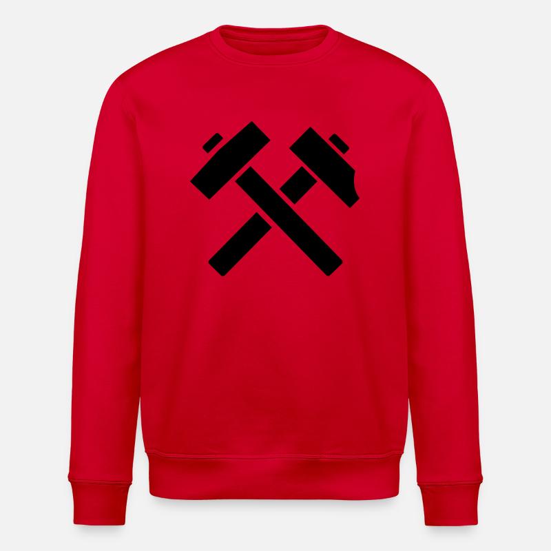 Hammer Pick - Stanley/Stella ROLLER Unisex Organic Sweatshirt - red