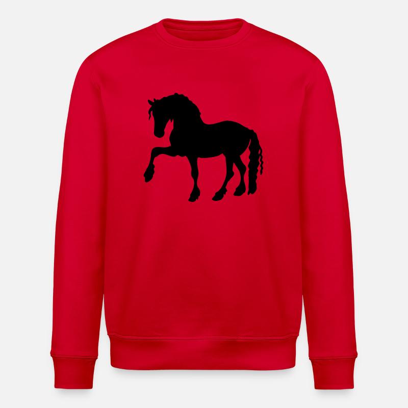 Cheval frison - Sweat bio ROLLER Stanley/Stella Unisexe - rouge