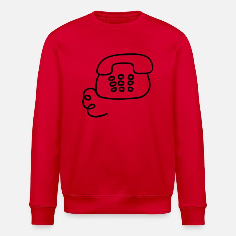 Telefon retro - Line - Stanley/Stella Unisex Bio-Sweatshirt ROLLER - Rot