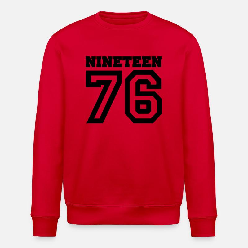 1976 - Stanley/Stella ROLLER Unisex Organic Sweatshirt - red