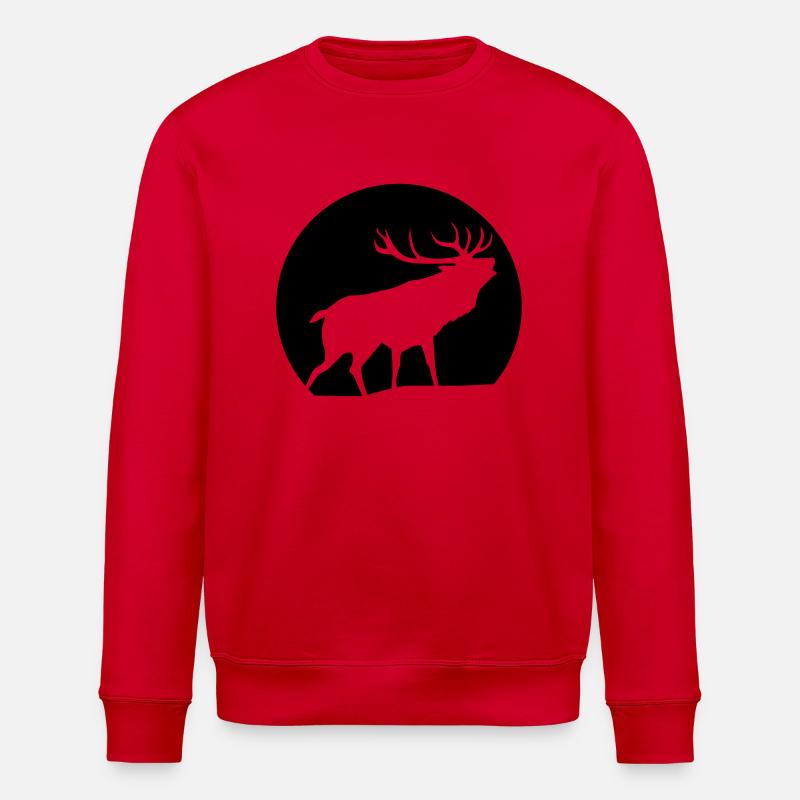 Cerf - Sweat bio ROLLER Stanley/Stella Unisexe - rouge