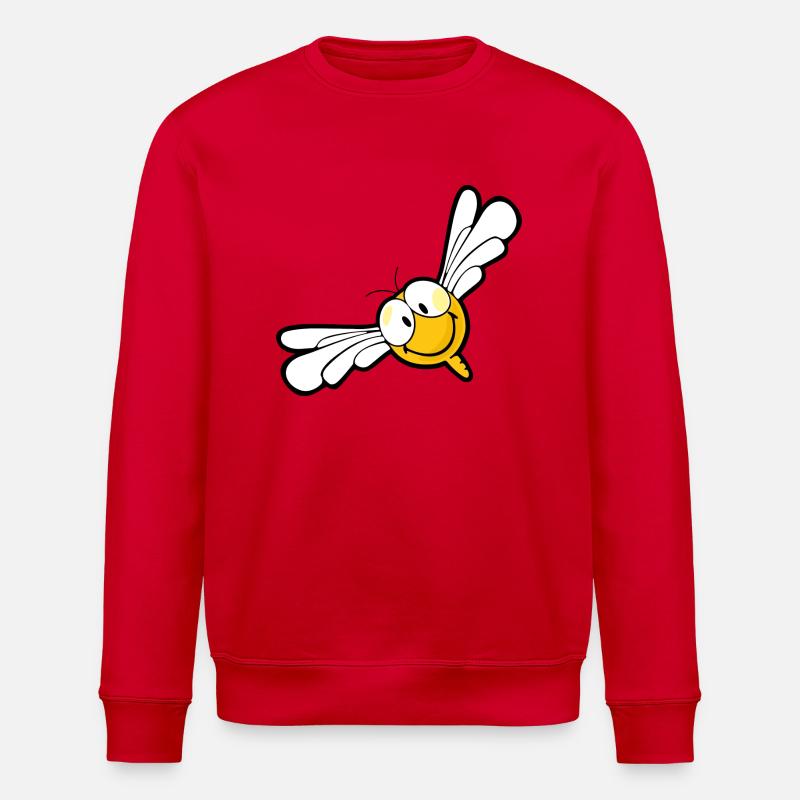 Smiley Dragon Fly - Stanley/Stella Unisex Bio-Sweatshirt ROLLER - Rot