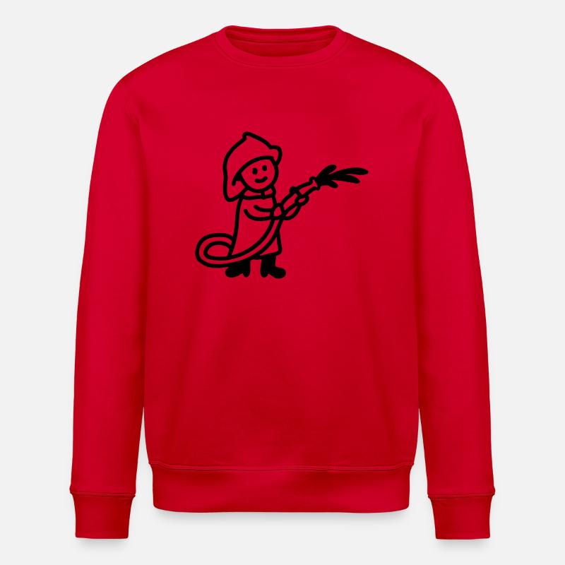 Feuerwehrmann - line - Stanley/Stella Unisex Bio-Sweatshirt ROLLER - Rot