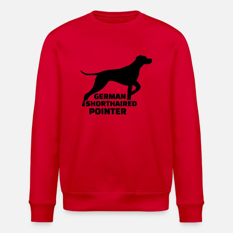 German Shorthaired Pointer - Stanley/Stella ROLLER Unisex Organic Sweatshirt - red