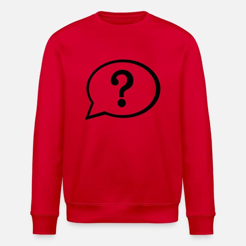 Speech bubble question - Stanley/Stella ROLLER Unisex Organic Sweatshirt - red