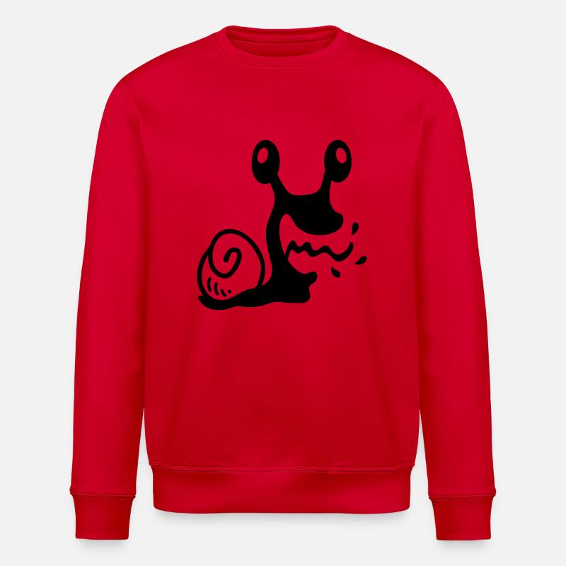 Crazy Snail - line - Stanley/Stella ROLLER Unisex Organic Sweatshirt - red