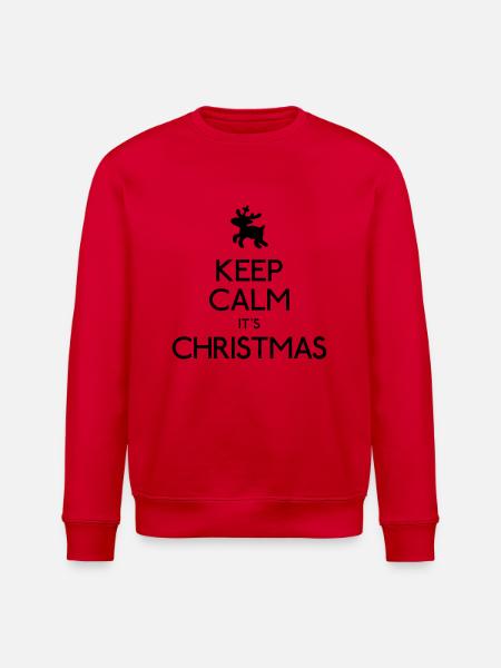Keep Calm Christmas - Stanley/Stella Unisex Bio-Sweatshirt ROLLER - Rot