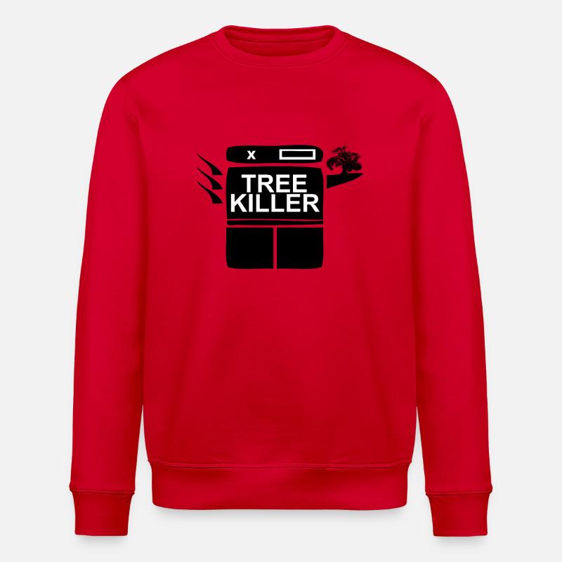 Tree Killer | Copiers kill trees - Stanley/Stella ROLLER Unisex Organic Sweatshirt - red