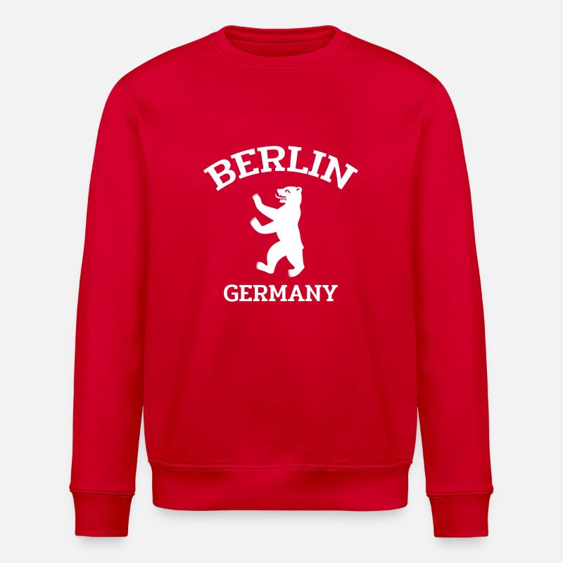 Berlin - Germany - Berlin Bear - Stanley/Stella ROLLER Unisex Organic Sweatshirt - red