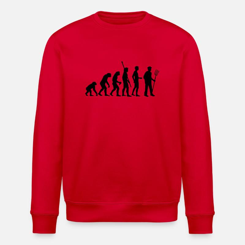 evolution_bauer_b - Stanley/Stella ROLLER Unisex Organic Sweatshirt - red