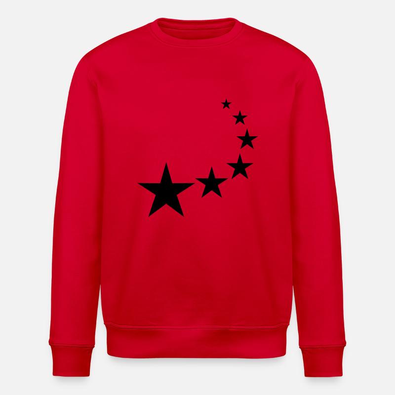 étoiles courbes - Sweat bio ROLLER Stanley/Stella Unisexe - rouge