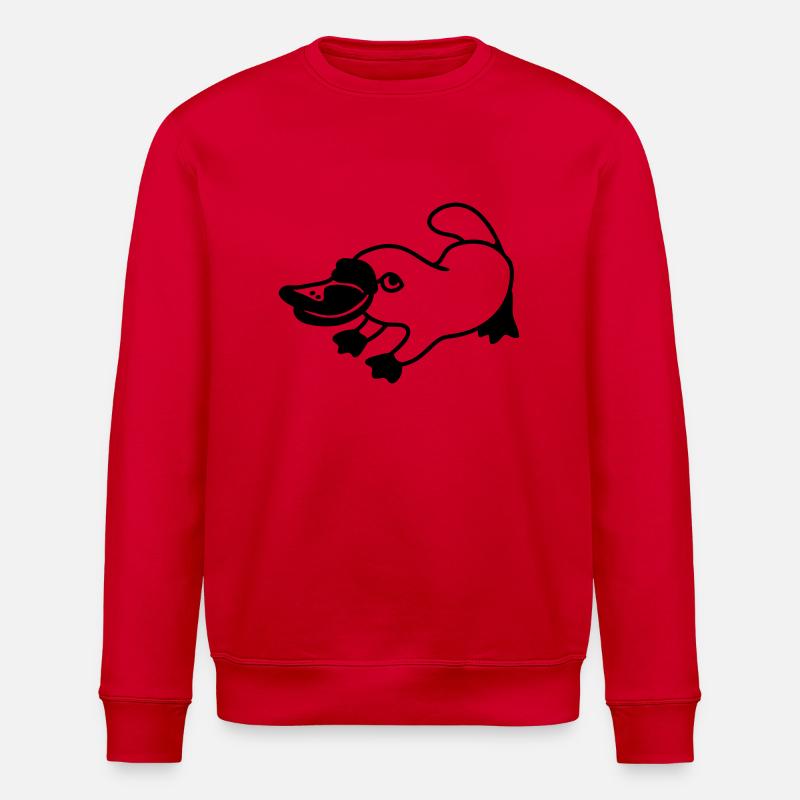 Schnabeltier - Line - Stanley/Stella Unisex Bio-Sweatshirt ROLLER - Rot