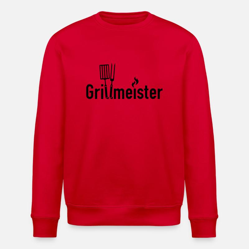 GRILLMEISTER - Grill Master BBQ, Grilling, - Stanley/Stella ROLLER Unisex Organic Sweatshirt - red
