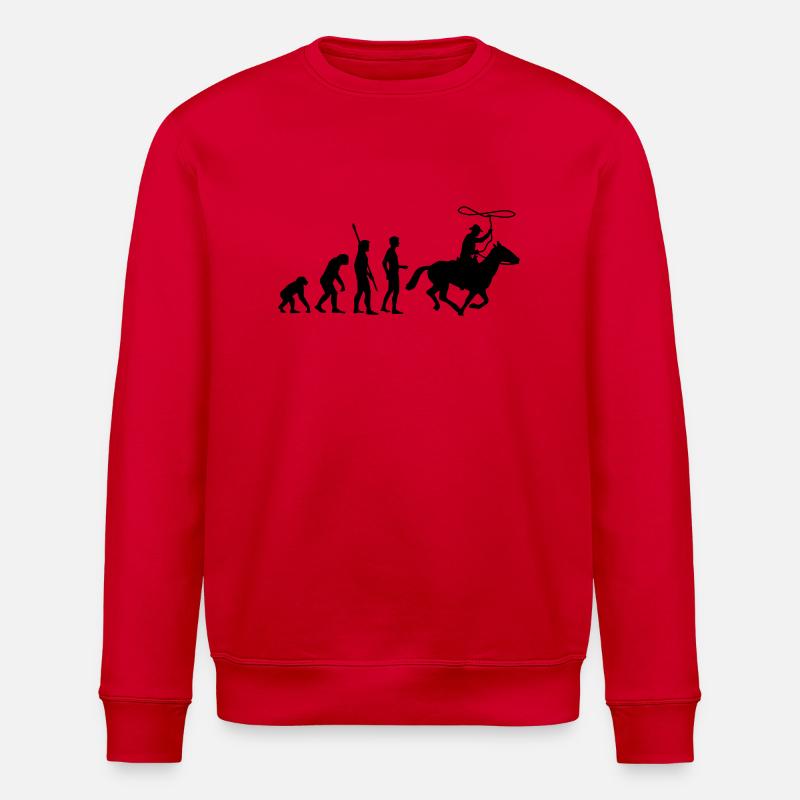 evolution_cowboy - Stanley/Stella Unisex Bio-Sweatshirt ROLLER - Rot