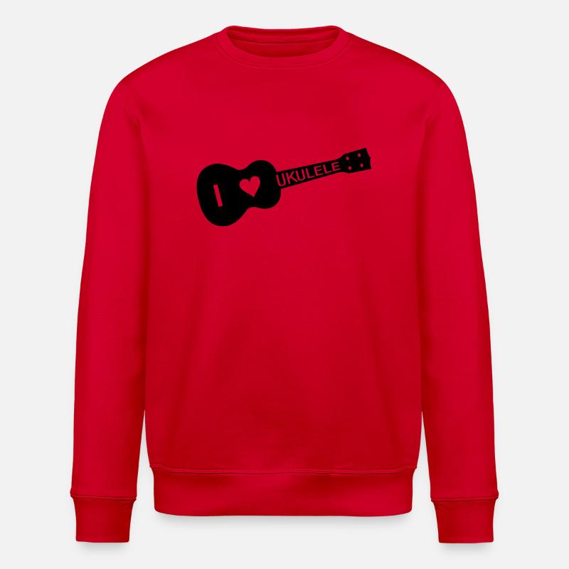 I love UKULELE - Stanley/Stella Unisex Bio-Sweatshirt ROLLER - Rot