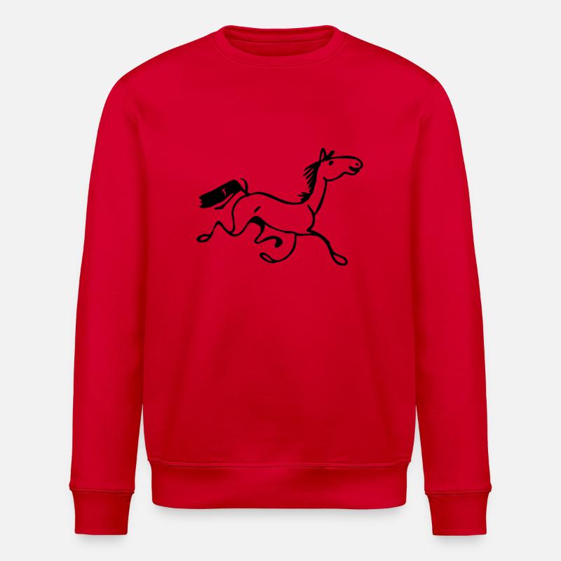 dada-Pferd - Stanley/Stella Unisex Bio-Sweatshirt ROLLER - Rot